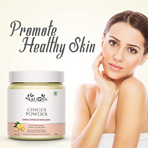 Laugha Pure &amp; Natural Ginger Powder For Skin Toning, Anti-Ageing, Blackhead Removal, Anti Acne &amp; Pimple Free, Deep Cleansing, Skin Face Pack 100 GM (Pack Of 2 Jar 200 gm) - View 3 of 3