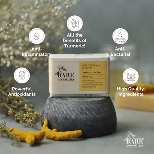 Bare Necessities Orange Cinnamon Bathing Bar | Organic Cold-processed, Handmade Soap for Smooth &amp; Clear skin | Mild Exfoliating soap for Men and Women - 75g - View 3 of 5