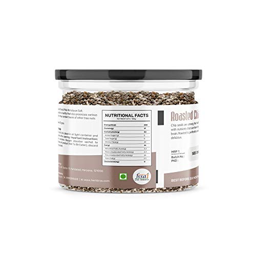 Zucchero Roasted Chia Seed, Lightly Salted, 200g - Tiny Powerhouse | Omega-3 | Weight-loss Dry Roasting | Oil-Free| Slow baked Seeds (FROM INDIA)SAB - View 2 of 2