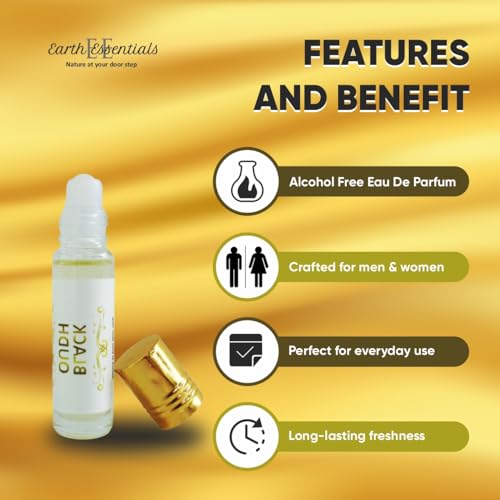 Earth Essentials Oud Natural Body deodorant, Roll-On Scent For Men &amp; Women, Long Lasting Attar, Fine fragrance Etra - 8 ml - View 4 of 4