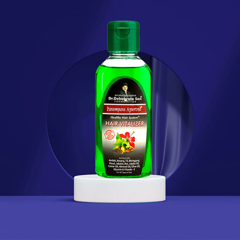 Parampara Ayurved Hair Vitalizer With Castor Oil Amla Bhringaraj Hibiscus and Vitamin E for Tangle Knots &amp; Frizz Free Silky Hair 100ml (FROM INDIA)SAB - View 3 of 3