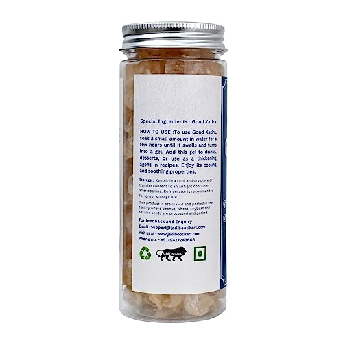 MIBITES Premium Gond Katira | Organic Almond Gum | Badam Gond | Tragacanth Gum | Edible Gum | Cooling Properties Superfood (225 Grams)FROM INDIA(NUZ) - View 4 of 6
