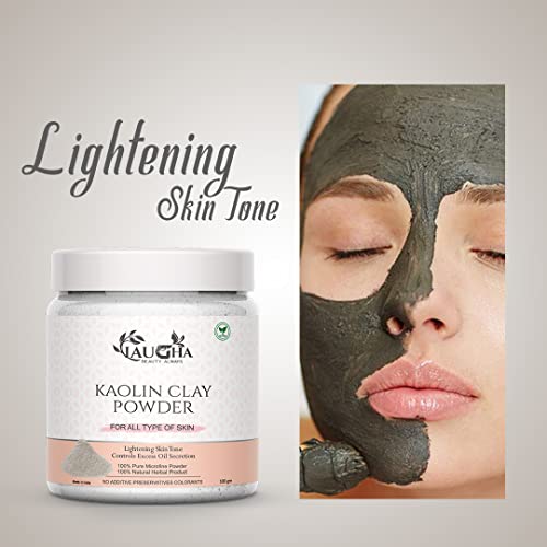 Laugha Kaolin Clay Powder For Whitening &amp; Brighting &amp; Flow Less Clear Skin-Face Pack (Skin &amp; Face Care For Men &amp; Women 100 gm (Pack of 2 Jar 200 gm) - View 3 of 3