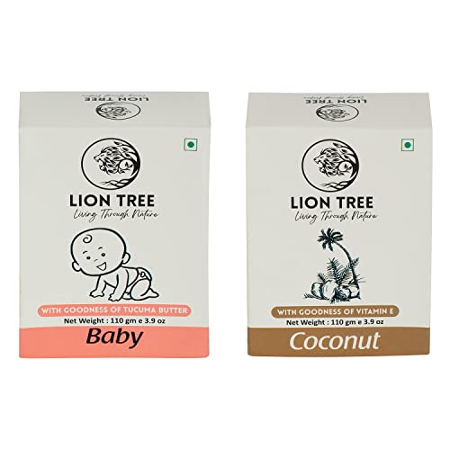 Lion Tree Handmade Baby &amp; Coconut Soap With Goodness Of Tucuma Butter &amp; Vitamin E, For Baby Daily Care, 220gm, (Pack of 2) For All Skin TypeFROM INDIA)NUSS - View 3 of 3