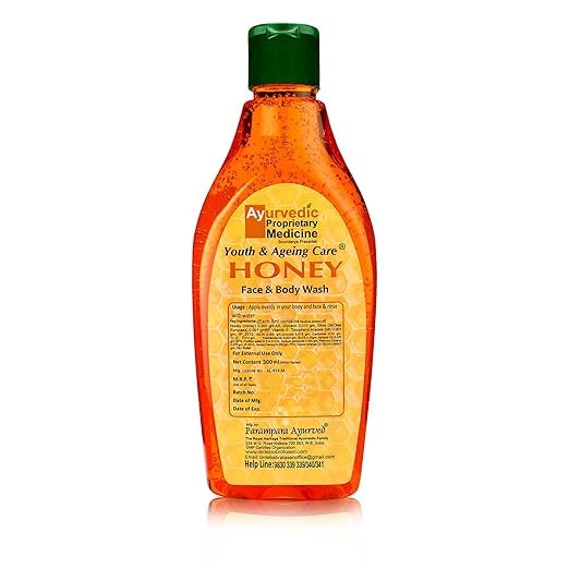 Parampara Ayurved Honey Face &amp; Body Wash Skin Cleansing Gel Gentle and Hydrating with Multi vitamins and Glycerine for Soft &amp; Oil Free Look 300 ml (FROM INDIA)SAB - View 3 of 4