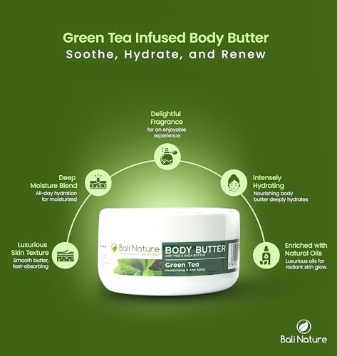Bali Nature Body Butter with VCO &amp; Shea Butter, 100g, Moisturizing &amp; Soothing (Regular, Green Tea) FROM DUBAI (SAM) - View 2 of 3