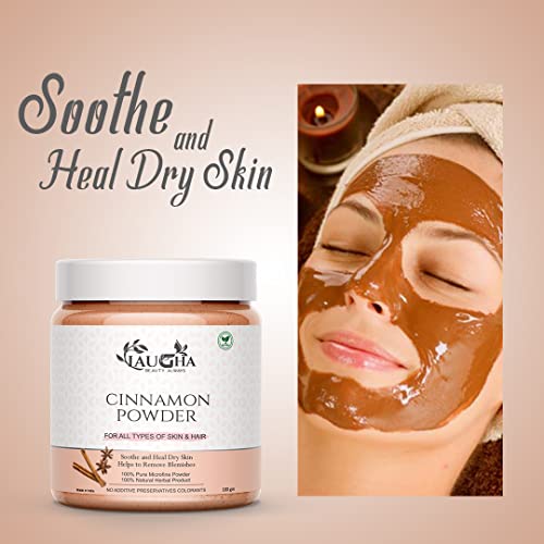 Laugha Premium Cinnamon Powder-100% Pure &amp; Natural Pure Dalchini Powder (Face Mask, Evens Skin Tone) 100 GM (Pack of 2 Jar 200 gm) - View 3 of 3