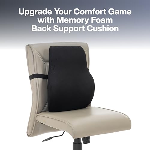 FOVERA Back Support for Chair, Memory Foam Car Seat Back Support, Orthopedic Lumbar Support Back Rest for Back Pain Relief - Back Pillow for Sitting (Mesh Black, Large) - View 4 of 8