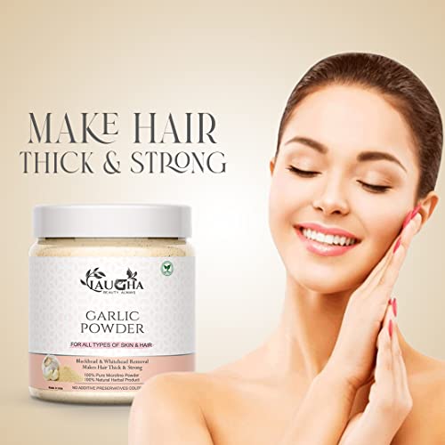 Laugha Pure &amp; Natural Garlic Powder For Skin Toning, Anti-Ageing, Blackhead Removal, Anti Acne &amp; Pimple Free, Deep Cleansing, Skin Face Pack 100 GM (Pack of 1 Jar 100 gm)FROM INDIA)JEZ - View 3 of 3
