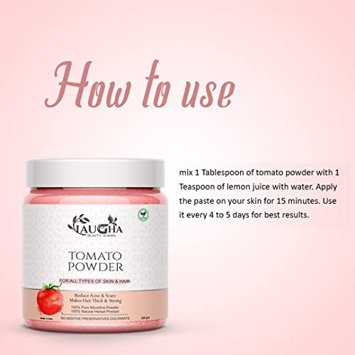 Laugha Natural &amp; Pure Tomato Powder For Brighten up Complexion, Anti Aging, Help To Reduce Acne &amp; Age Spot, Fine Line, Face Pack 100GM (Pack of 1 Jar 100 gm) - View 4 of 4