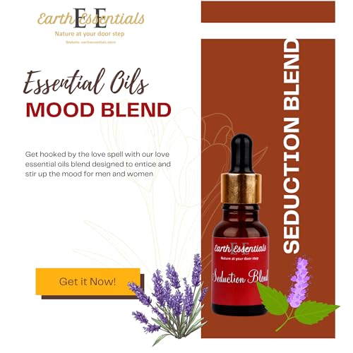 Earth Essentials Seduction Oils Blends Essential Oil Blend for Diffuser - Passionate Blend of Aromatherapy Oils for Couples with Lavender Palmarosa Clary Sage and Ylang-Ylang Essential Oil - Ignite The Romance Essential Oils Blend 15 ml - View 3 of 4