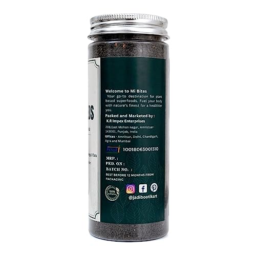 MIBITES Premium Basil Seeds | Sabja Seeds | Tukmaria Seeds | Superfood Seeds for Digestive Support and Hydration Aid (225 Grams)FROM INDIA(NUZ) - View 4 of 4