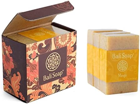 Bali Soap - Mango Natural Soap - Bar Soap for Men &amp; Women - Bath, Body and Face Soap - Vegan, Handmade, Exfoliating Soap - 3 Pack, 3.5 Oz each  FROM DUBAI (SAM) - View 3 of 3
