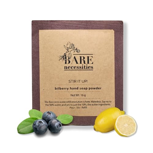 Bare Necessities Powder to Liquid Handwash Soap | 100% Stronger Germ Protection with Citrus Fragrance | Soft &amp; Gentle on skin especially Dry Hands | Plant Based, Non Toxic, Ph balanced | Eco friendly Paraben and Sulphate free Hand Wash Concentrate Powder | 1 Packet makes 250 ML - View 2 of 4