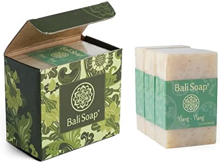 Bali Soap - Ylang-Ylang Natural Soap - Bar Soap for Men &amp; Women - Bath, Body and Face Soap - Vegan, Handmade, Exfoliating Soap - 3 Pack, 3.5 Oz each FROM DUBAI (SAM) - View 2 of 3