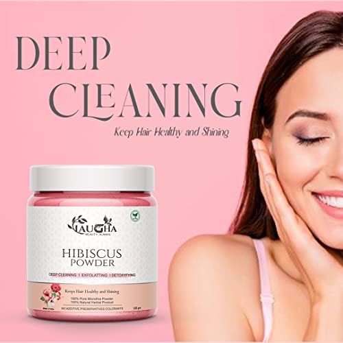 LaughaNatural &amp; Organic Hibiscus Powder for Hair Care &amp; Face Care, Hair Mask, Face Mask, 100gm (Pack Of 3 Jar 300 gm) - View 3 of 3