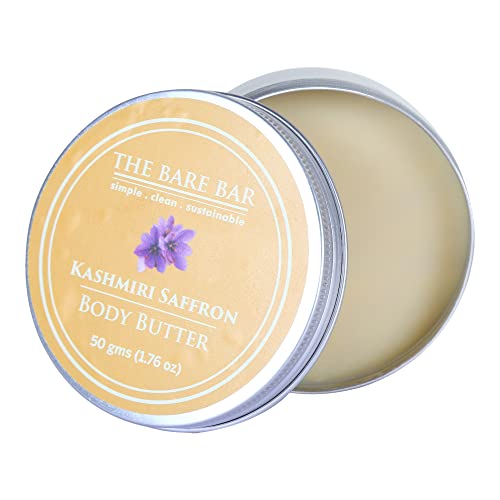 The Bare Bar Kashmiri Saffron Body Butter for Dry Skin - 50gm | 48hrs Intense Moisturization | Shea Butter Moisturizer with Mango Butter &amp; Coconut Oil| No Chemicals &amp; Parabens | For All Skin Types - View 3 of 3