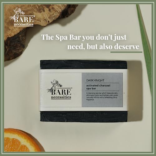 Bare Necessities Dark Knight Activated Charcoal Bath Soap for Men | Premium Exfoliating Body Wash for Men | Tightens Pores Deep Cleanses | All Skin Types |75g - View 2 of 3