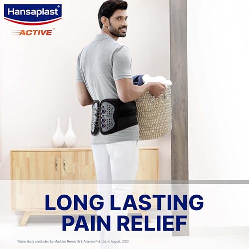 Hansaplast Active Lace Pull LS Support for Men &amp; Women | 1 Unit | One Size Fits Most | Lower Back Support Belt for Long Lasting Pain Relief &amp; Stability | Lumbo Sacral Support Adjustable Belt and Lace Pull Mechanism for Easy Compression Adjustment | Lower Back Pain, Strain, Preventive Care, Overuse Care - View 3 of 8