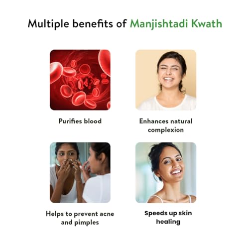 Kerala Ayurveda Manjishtadi Kwath 200 Ml | Natural Blood Purifier | For Clear, Healthy Skin |Detox Syrup| Relieves Acne &amp; Pimple| 100% Ayurvedic | With Manjishta, Triphala, Guduchi, Nimba, and Nisa| - View 3 of 5