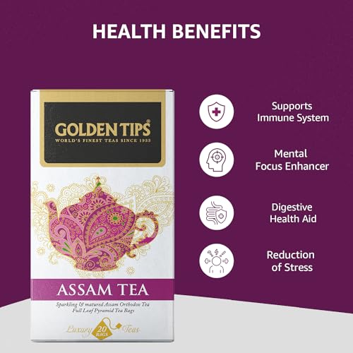 Golden Tips Assam Pyramid Black Tea bag (20 Tea Bags, 40 Gram) - View 4 of 5