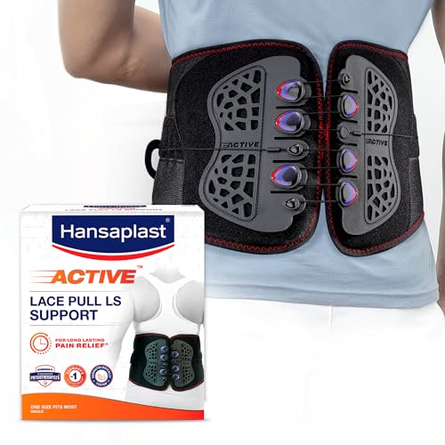 Hansaplast Active Lace Pull LS Support for Men &amp; Women | 1 Unit | One Size Fits Most | Lower Back Support Belt for Long Lasting Pain Relief &amp; Stability | Lumbo Sacral Support Adjustable Belt and Lace Pull Mechanism for Easy Compression Adjustment | Lower Back Pain, Strain, Preventive Care, Overuse Care - Related product