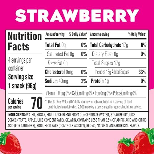 Jell-O Original Strawberry Refrigerated Red Jello Cups Gelatin Snack (4 ct Cups) FROM DUBAI (SAM) - View 5 of 5