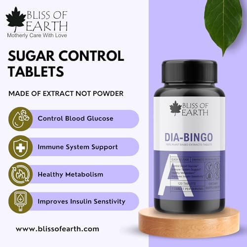 Bliss of Earth Sugar Control Tablets To Manage Blood Sugar Levels Naturally, 120 Tablets With Bitter Melon, Jamum, Gurmar, Bimba &amp; Bijasar, Diabetic Care, 500mg  FROM DUBAI (SAM) - View 2 of 4