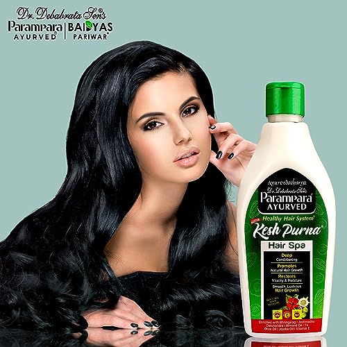 Parampara Ayurved Kesh Purna Hair Spa with Liquorice Bhringaraj Vitamin E and Multi Essential Oils for Smooth Strong and Manageable Silky Hair 300 ml (FROM INDIA)SAB - View 3 of 3