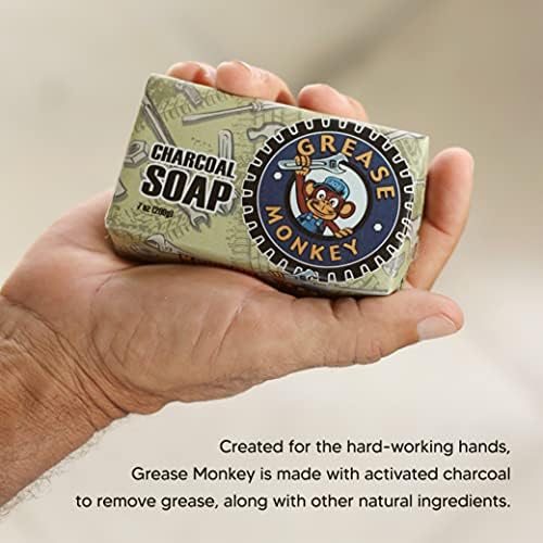 Bali Soap Grease Monkey - Natural Soap for Men, Dad, Husband - Special Father's Day Gift - Activated Charcoal Scrub for Mechanic - Cleans Dirty, Greasy Hands - Pack of 2, 7oz Bar FROM DUBAI (SAM) - View 2 of 3
