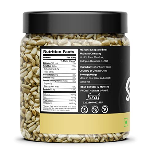 Elly Nuts Sunflower Seeds | Surajmukhi Ke Beej Raw Sunflower Seeds for Eating, Healthy Seeds, Protein &amp; Fiber Rich Superfood - 200g - Diwali Gift Pack - View 4 of 4