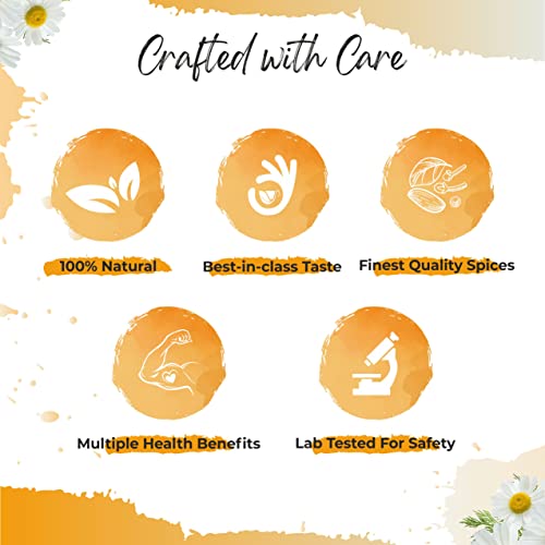 6rasa Chamomile Calm Tea Bags With Mint, Tulsi | For Good Sleep And Stress Relief | 100% Natural Herbs &amp; Spices | No Added Sugar (1.6 Gram Each, 25 Tea Bags) (Pack Of 1) (FROM INDIA)SAB - View 2 of 2