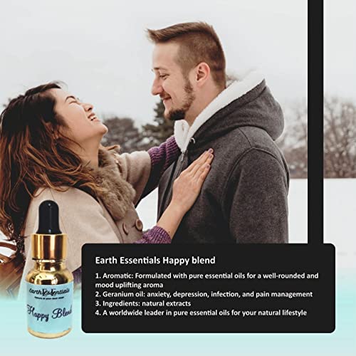 Earth Essentials Happy Oils Blends Uplift Aromatherapy Essential Oil Blend - Essential Oil Blend of Calming Essential Oils for Diffusers for Home and Travel with Citrus Essential Oils and Pure Aromatherapy Oils for Diffusers 15 ml - View 4 of 4