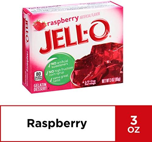 JELL-O Raspberry Gelatin Dessert Mix (3 Ounce (Pack of 6)) FROM DUBAI (SAM) - View 2 of 3