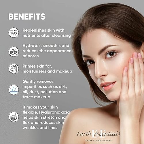 Earth Essentials Face Serum For Skin (Hydrating, 30ml)/hyaluronic acid Serum with Rose water - View 3 of 3