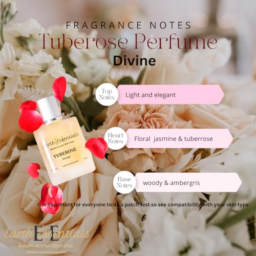 Earth Essentials Tuberose Natural Body Perfume, Rajnighandha Scent For Men &amp; Women - 30 ml - View 4 of 4