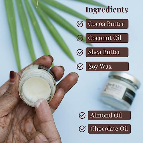 Mason &amp; Co x Bare Necessities Moisturizing Cocoa Butter Lip Balm | Chocolate Flavoured Hydrating Lip Balm for Dry Chapped Lips | Natural Non-sticky Lipbalm For Dry &amp; Dark Lips | Vegan, Natural, Organic | For Men &amp; Women | Lip Balm Without Tint - 20g - View 3 of 4