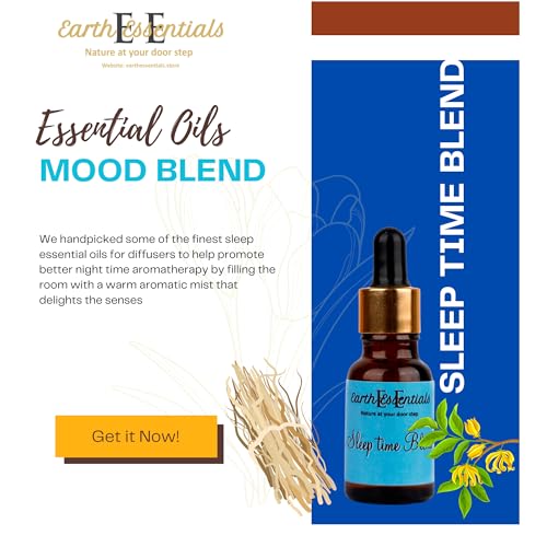 Earth Essentials Sleepy Oils Blends Sleep Essential Oil Blend for Diffuser - Essential Oils for Diffusers Aromatherapy and Wellness with Ylang-Ylang ,Vetiver ,Chamomile and Lavender Essential Oils for Nightime Time Support 15 ml - View 2 of 4