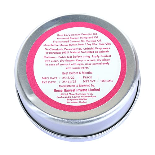 The Bare Bar Absolute Rose Body Butter for Dry Skin - 100gm | 48hrs Intense Moisturization | Shea Butter Moisturizer with Mango Butter &amp; Rose Essential Oil| No Chemicals &amp; Parabens| For All Skin Types - View 3 of 3