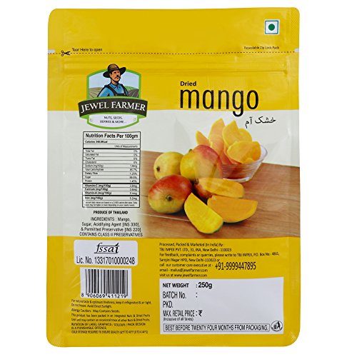 JEWEL FARMER Dried Mango Ready to Eat Dehydrated, Unsweetened &amp; Unsulfured Tasty Aam Slice Chunks (250 g) - View 2 of 3