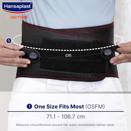 Hansaplast Active Lace Pull LS Support for Men &amp; Women | 1 Unit | One Size Fits Most | Lower Back Support Belt for Long Lasting Pain Relief &amp; Stability | Lumbo Sacral Support Adjustable Belt and Lace Pull Mechanism for Easy Compression Adjustment | Lower Back Pain, Strain, Preventive Care, Overuse Care - View 5 of 8