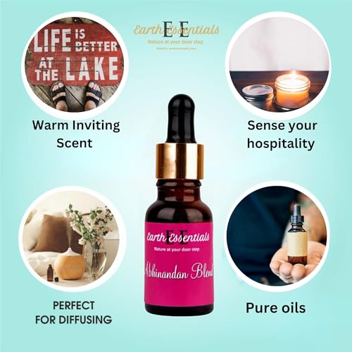 Earth Essentials Abhinandan Oil BlendEssential Oil Blend for Diffuser - Essential Oils for Diffusers Aromatherapy and Wellness with Ylang-Ylang ,Rosemary, Lemon ,Chamomile and Lavender Essential Oils for a Welcome Scent 15 mlFROM INDIA)NUSS - View 4 of 4
