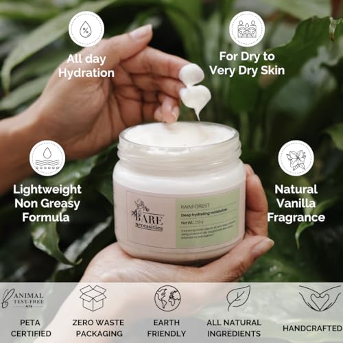 Bare Necessities Rainforest Deep Hydrating Moisturizer | Body Lotion for Dry to Very Dry Skin | Non-Greasy &amp; Lightweight Moisturizer for Body and Face | Advanced Nourishment - 250g - View 4 of 5