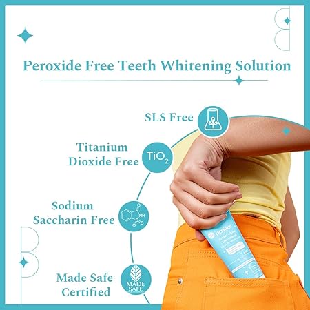 Perfora Teeth Whitening Toothpaste For Stain Removal - 150 g | SLS &amp; Fluroide Free Toothpaste | N-Ha For Teeth Remineralisation | No Artificial Sweetners | Toothpaste For Kids &amp; Adults | Tripe Mint - View 3 of 5