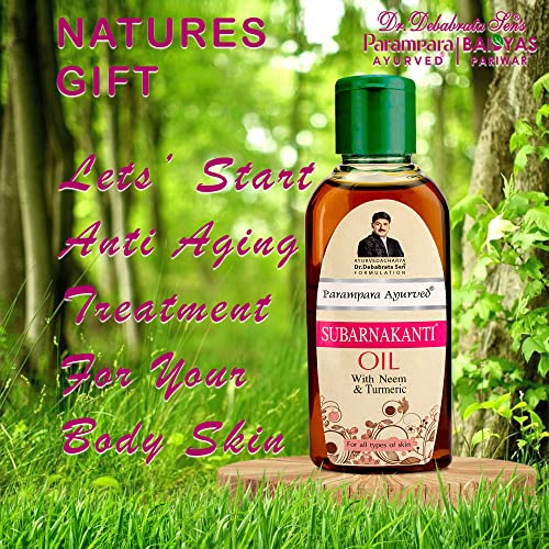 Parampara Ayurved Subarnakanti Oil Blend, Pure Organic Botanical Herbs, for Scalp &amp; Skin Care 100 ml (FROM INDIA)SAB - View 2 of 2