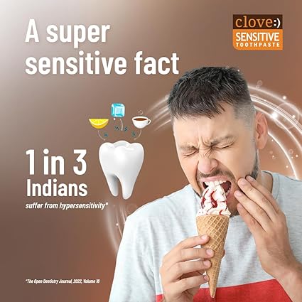 Clove Sensitive Toothpaste | Sensitivity Relief | Prevent Cavities | Reduces Bad Breath | Strengthens Enamel | Triclosan Free | Paraben Free | Peroxide free | Mint, Pack of 1 (100g)FROM INDIA(NUZ) - View 4 of 7