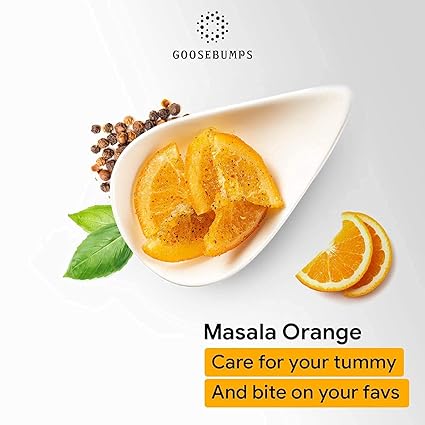 Goosebumps Masala Orange | Dried Orange Slices | Dehydrated Fruit | Chatpata Orange Healthy Snack for Kids and Adults | (150g x 3 Packs), 450 GMS (FROM INDIA FAAZ) - View 2 of 5