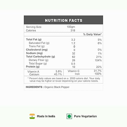 Pure Organio Organic Black Pepper Powder Kali Mirch Powder for Cooking, Salad Dressing, Vegetables - Fresh Ground Organic Spice NPOP Organic Certified (100 Gm) (FROM INDIA FAAZ) - View 4 of 4