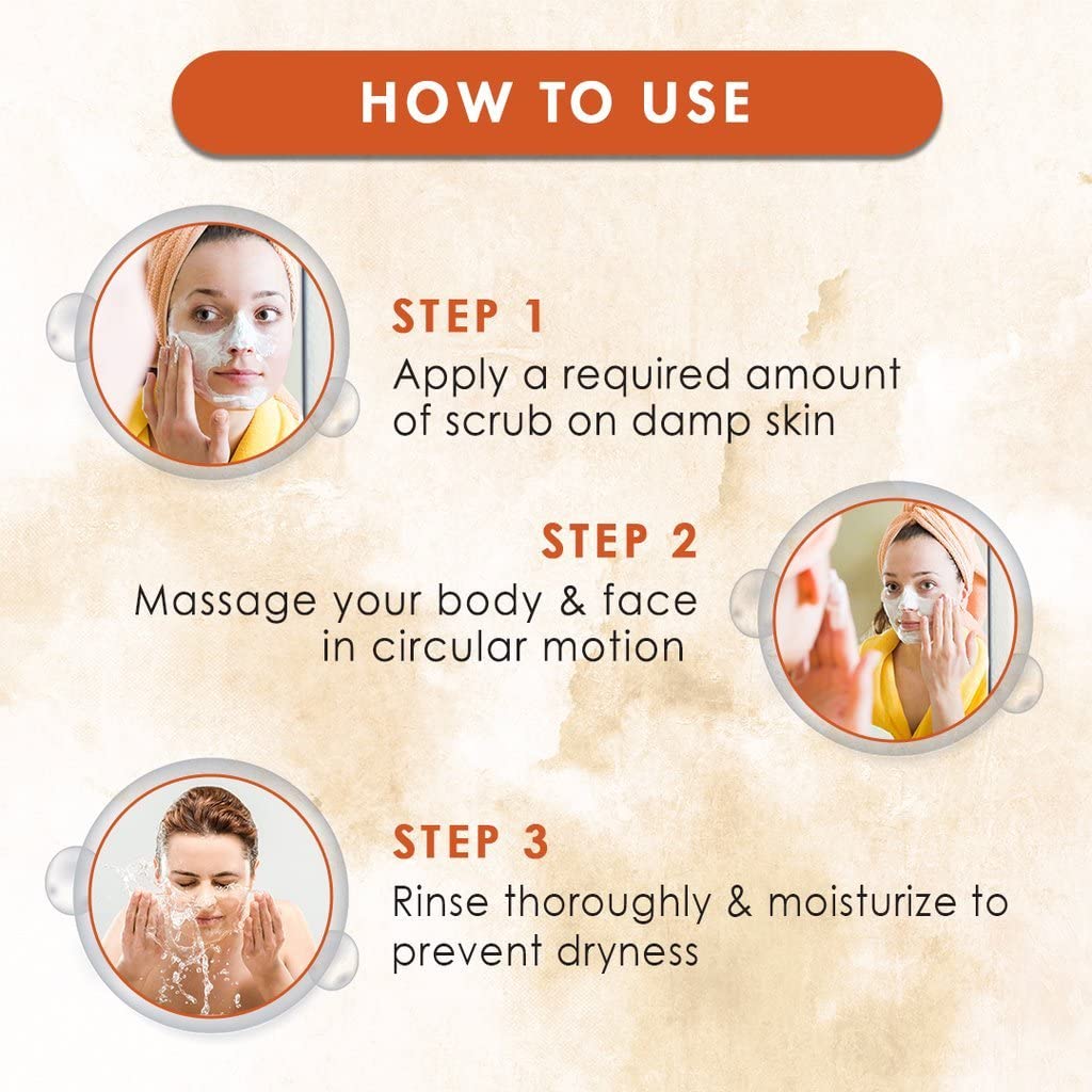 Luster Fruit Facial Scrub | Enriched With Vitamins &amp; Nutrients | Tan Removal Scrub | Helps Deep Clean &amp; Glowing Skin | Scrub For Women &amp; Men | Paraben &amp; Sulfate Free - 500 ml - View 3 of 3