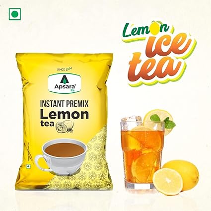 Apsara Tea Instant Premix Lemon Ice Tea 1Kg | 2 In-1 Tea, Lemon Flavoured Iced Tea, And Hot Lemon Tea | Refreshing Summer Drink | Ready To Drink Ice And Hot Green Tea | Lemon Tea | Iced Tea (FROM INDIA FAAZ) - View 3 of 6
